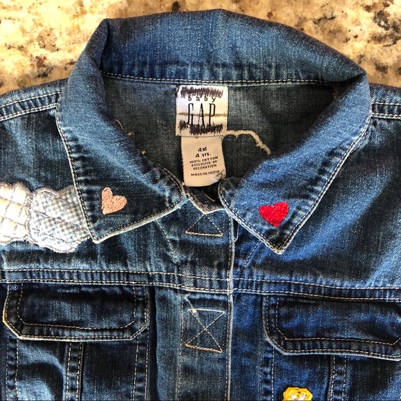 Cute!!! Embroidered Baby Gap Denim Coat, Size: 4y - Picture 2 of 6